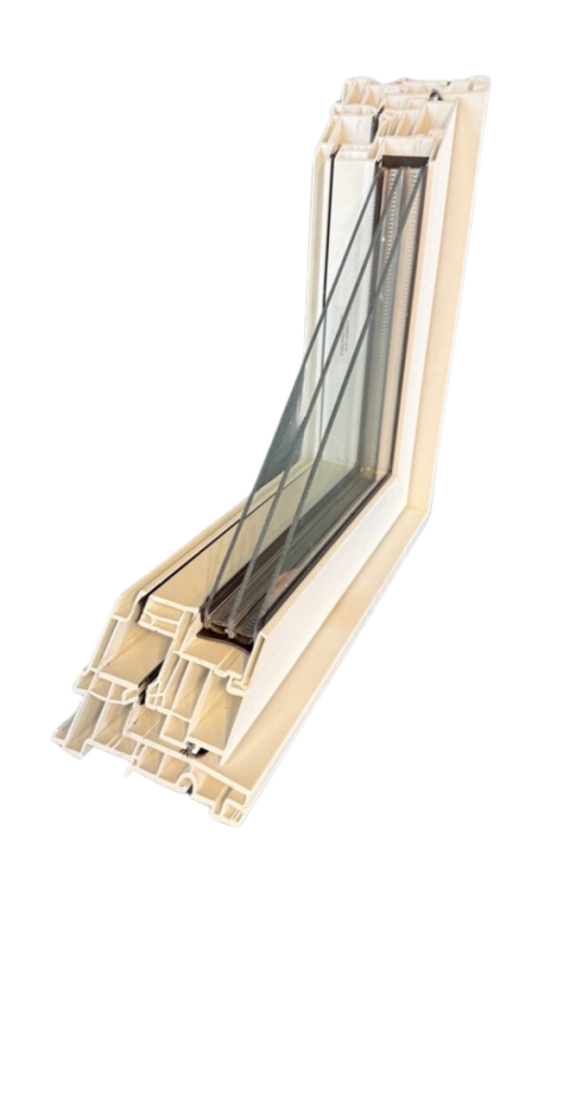 Close-up illustration of energy-efficient residential window glass